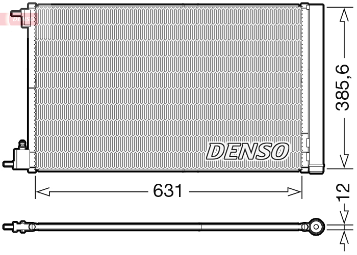 Airco condensor Denso DCN20039