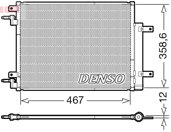 Airco condensor Denso DCN20046