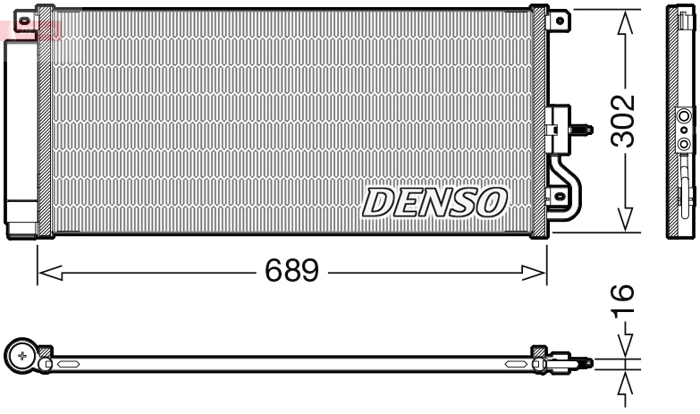 Airco condensor Denso DCN20048