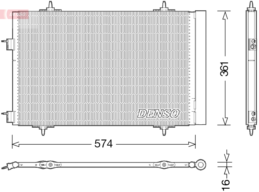 Airco condensor Denso DCN21020