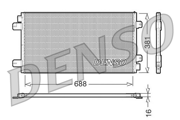 Airco condensor Denso DCN23024