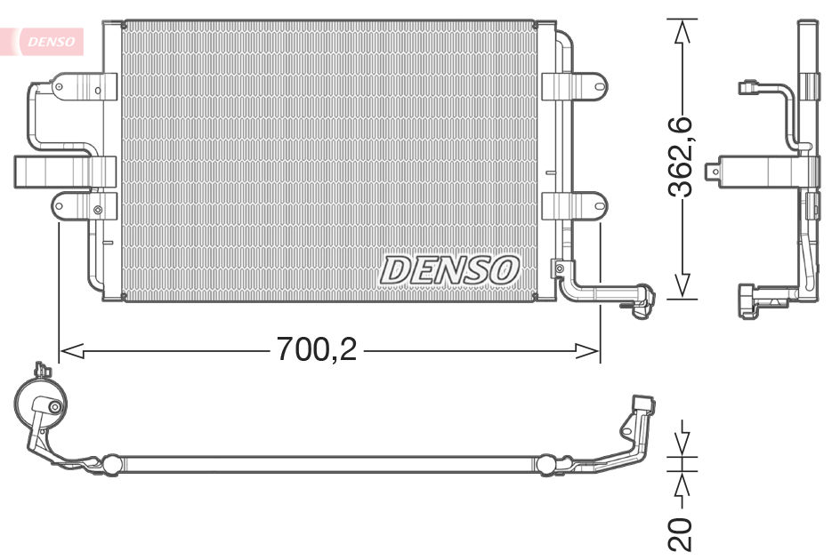 Airco condensor Denso DCN32022