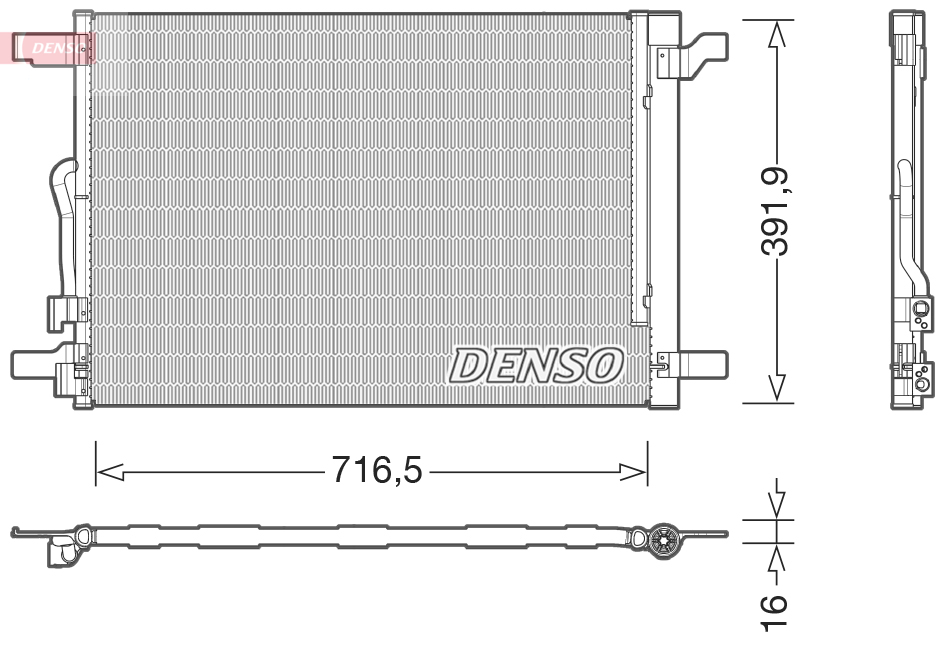 Airco condensor Denso DCN32024