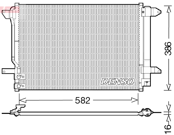 Airco condensor Denso DCN32027