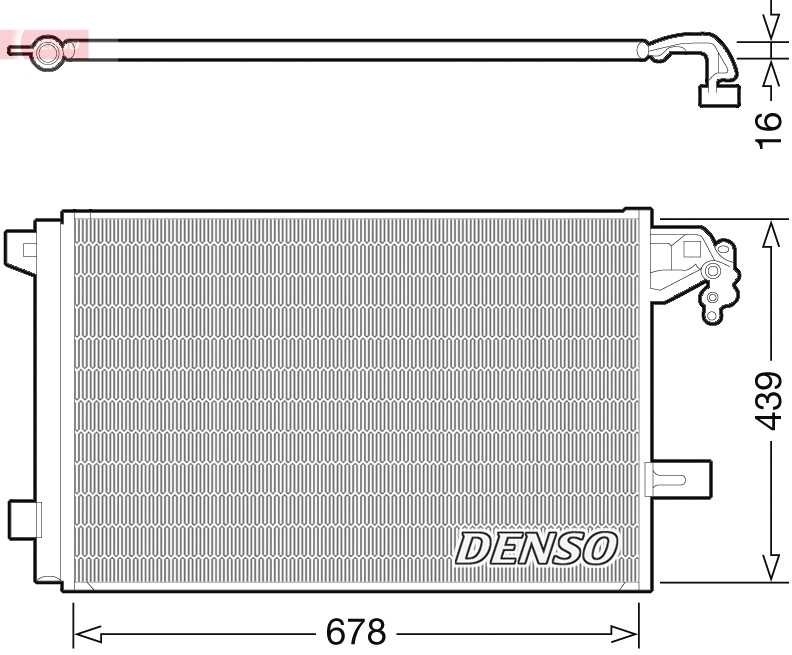 Airco condensor Denso DCN32063