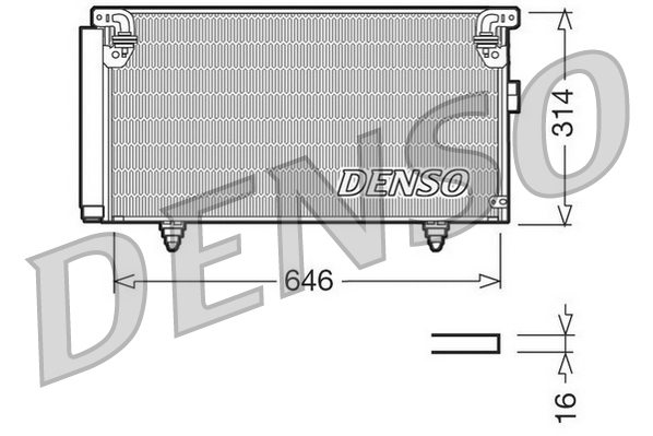 Airco condensor Denso DCN36001