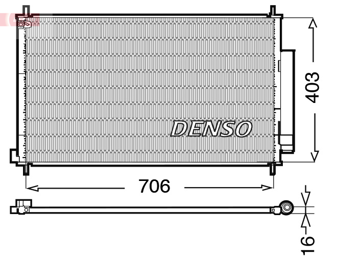 Airco condensor Denso DCN40013