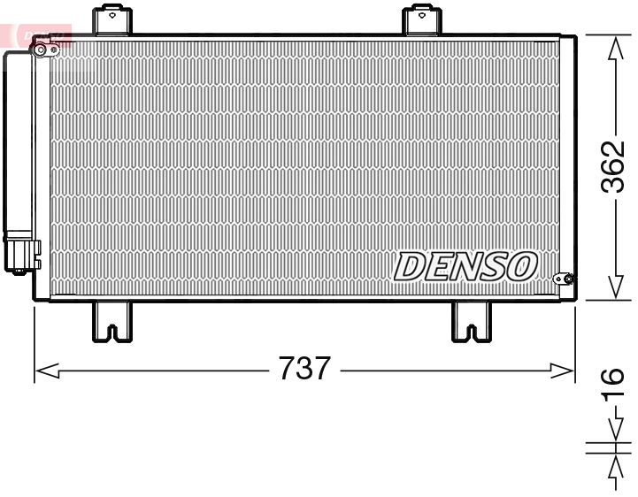 Airco condensor Denso DCN40029