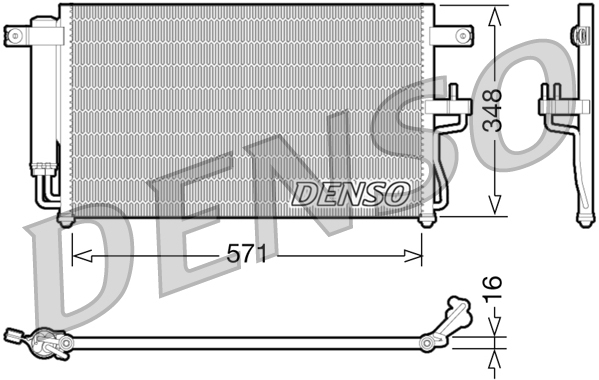 Airco condensor Denso DCN41001