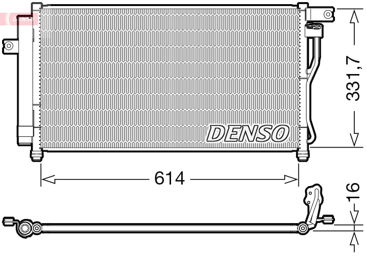 Airco condensor Denso DCN41009