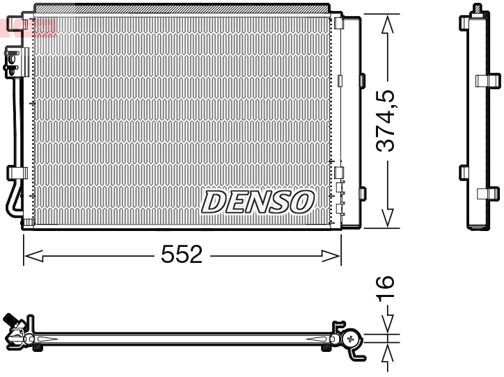 Airco condensor Denso DCN41017