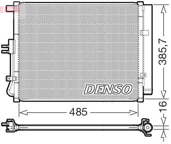 Airco condensor Denso DCN43007