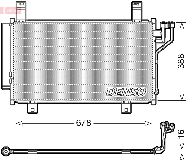 Airco condensor Denso DCN44009