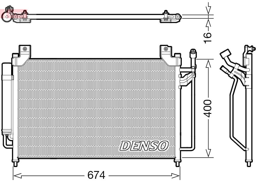 Airco condensor Denso DCN44013