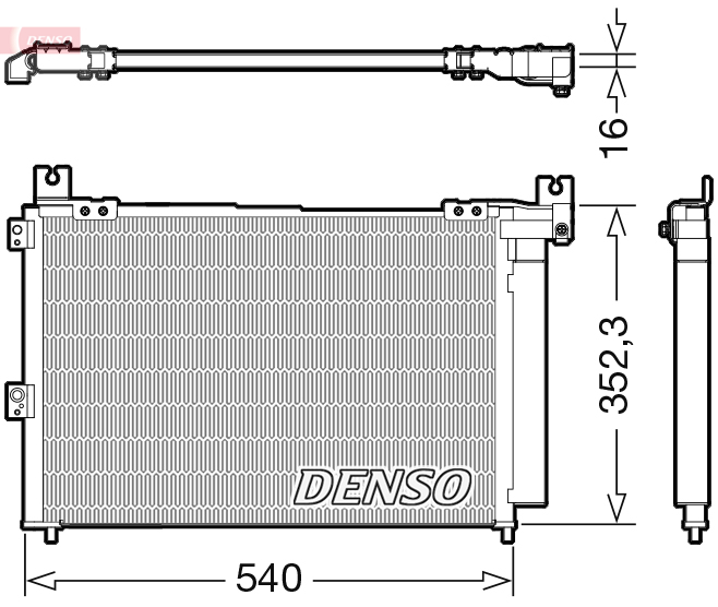 Airco condensor Denso DCN44014