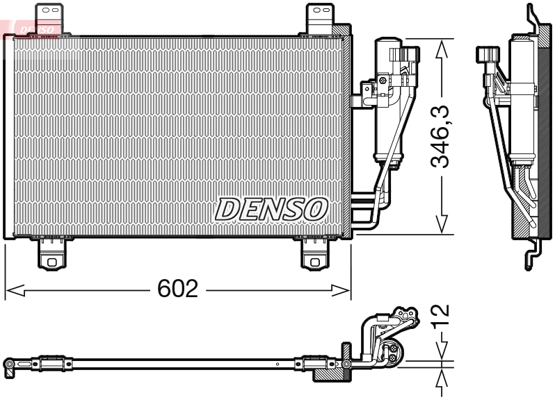 Airco condensor Denso DCN44017