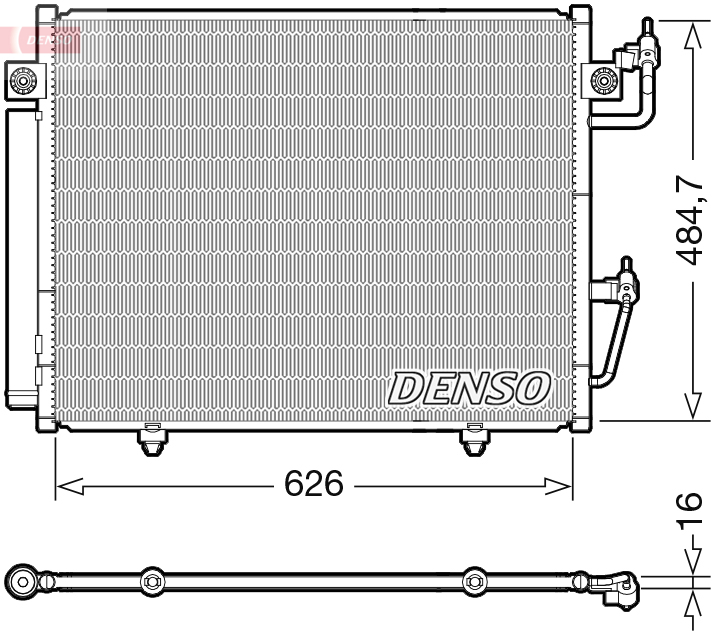 Airco condensor Denso DCN45009