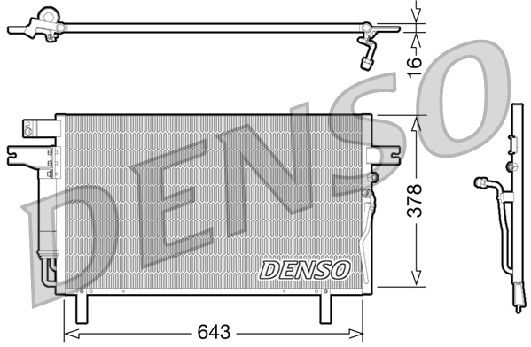 Airco condensor Denso DCN46016