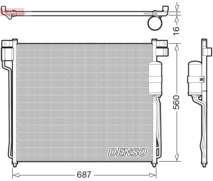 Airco condensor Denso DCN46037