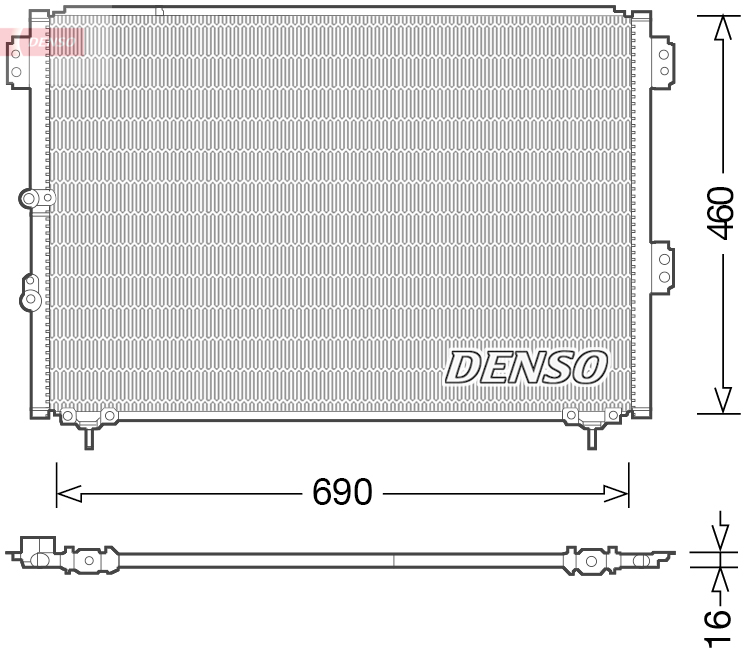 Airco condensor Denso DCN50033