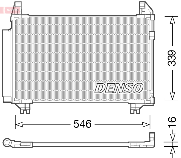 Airco condensor Denso DCN50039