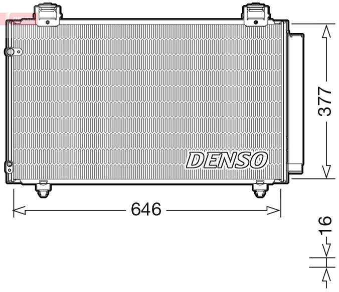 Airco condensor Denso DCN50043