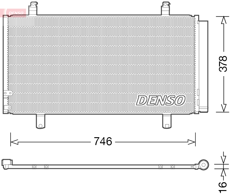 Airco condensor Denso DCN50048