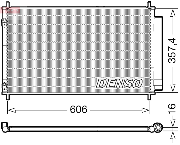 Airco condensor Denso DCN50058