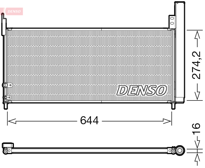 Airco condensor Denso DCN50116