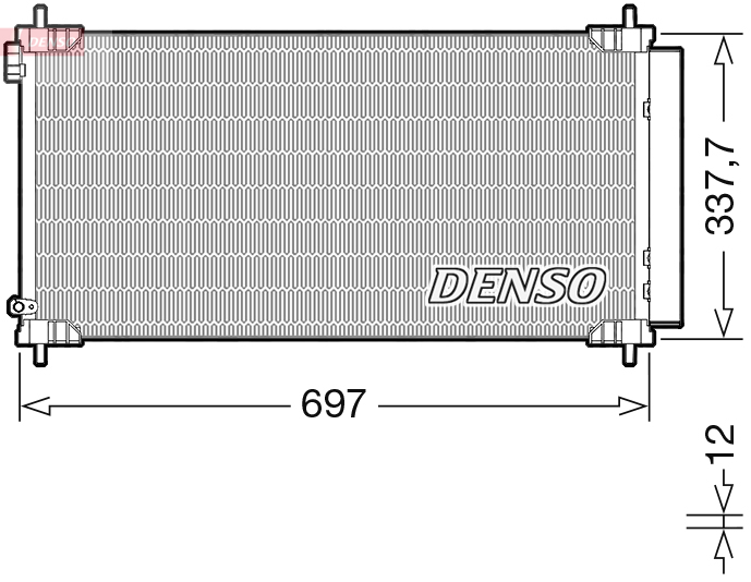 Airco condensor Denso DCN50120