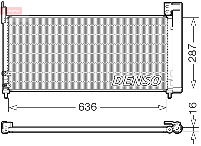 Airco condensor Denso DCN50122