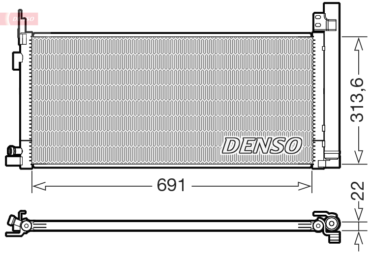 Airco condensor Denso DCN50124