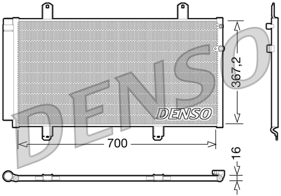 Airco condensor Denso DCN51004