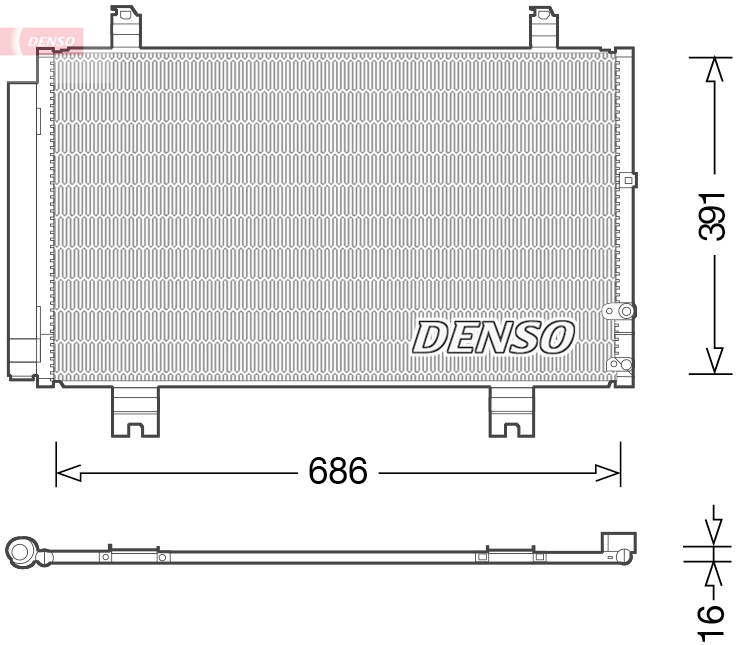 Airco condensor Denso DCN51013