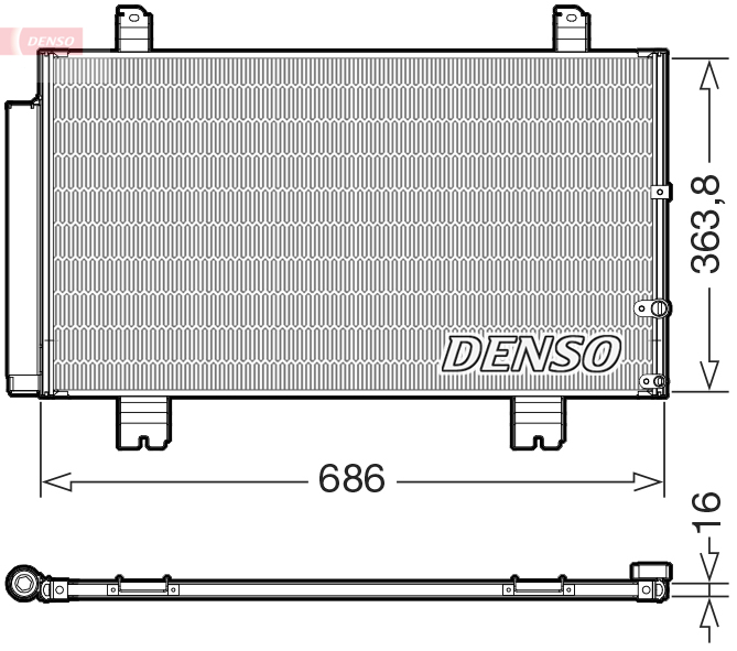 Airco condensor Denso DCN51016