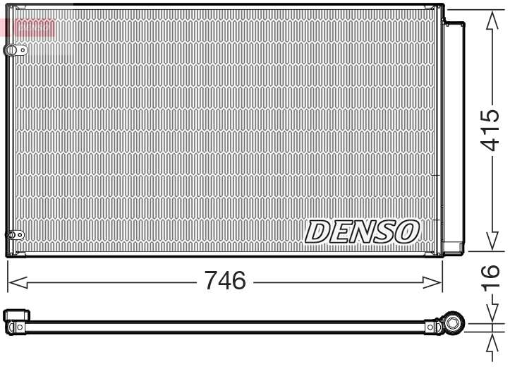 Airco condensor Denso DCN51017