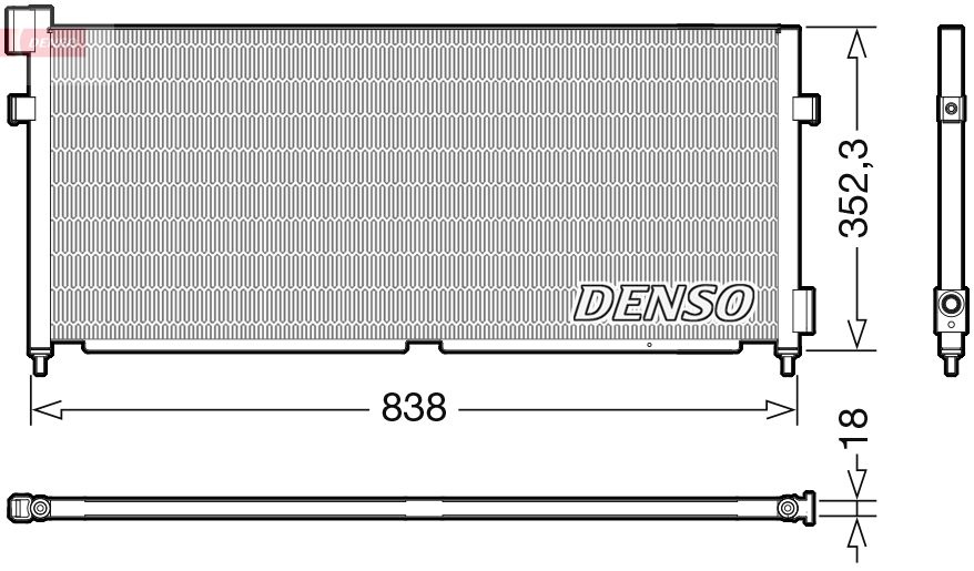 Airco condensor Denso DCN99052