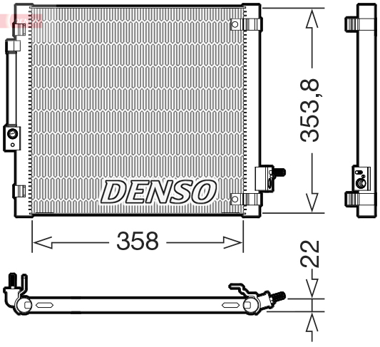 Airco condensor Denso DCN99081