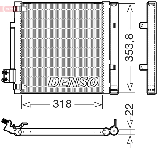 Airco condensor Denso DCN99082