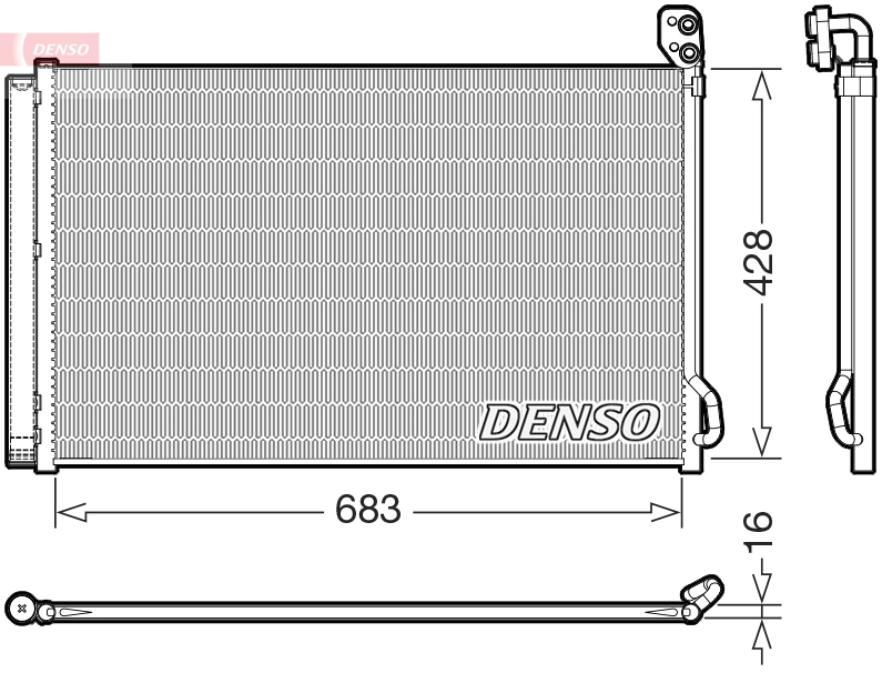 Airco condensor Denso DCN99083