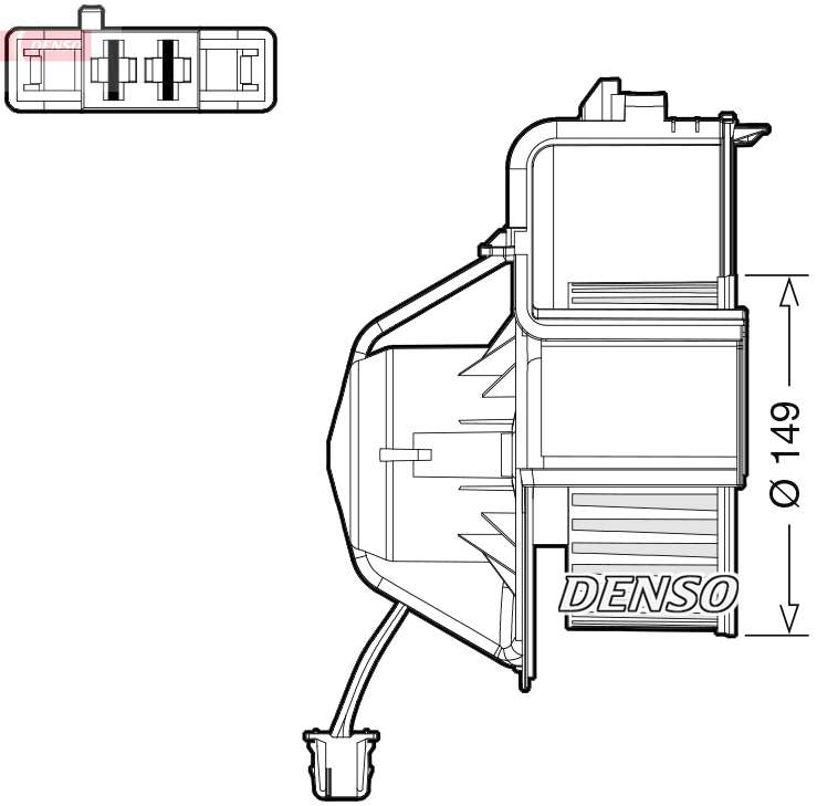 Kachelventilator Denso DEA05007