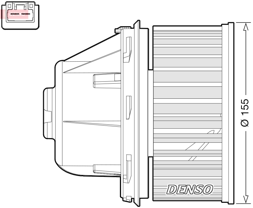 Kachelventilator Denso DEA10053