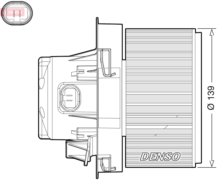 Kachelventilator Denso DEA21012