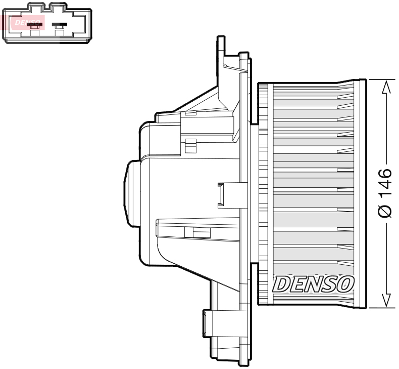 Kachelventilator Denso DEA21014