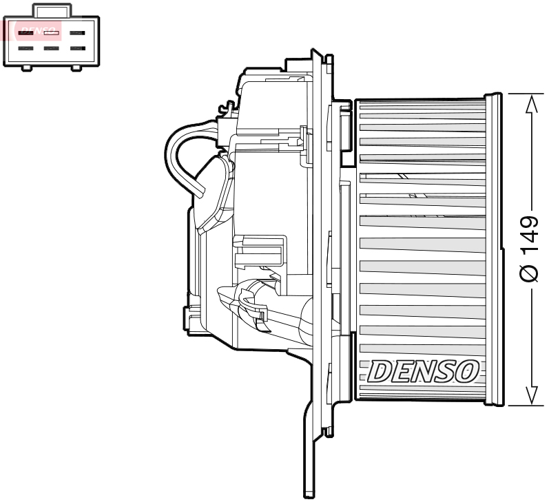 Kachelventilator Denso DEA32005