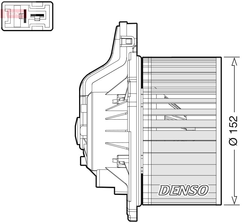 Kachelventilator Denso DEA41015