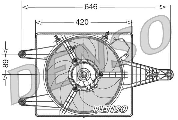 Ventilatorwiel-motorkoeling Denso DER01010