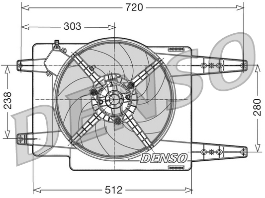 Ventilatorwiel-motorkoeling Denso DER01017