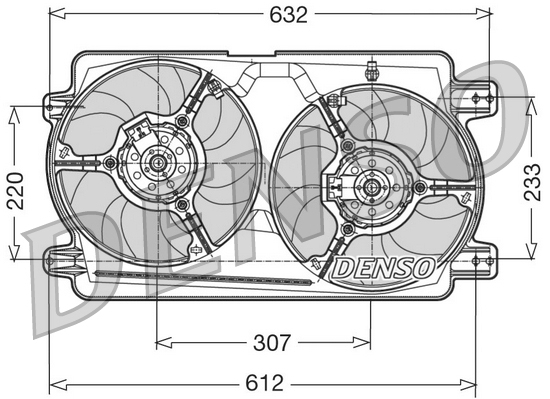 Ventilatorwiel-motorkoeling Denso DER01018