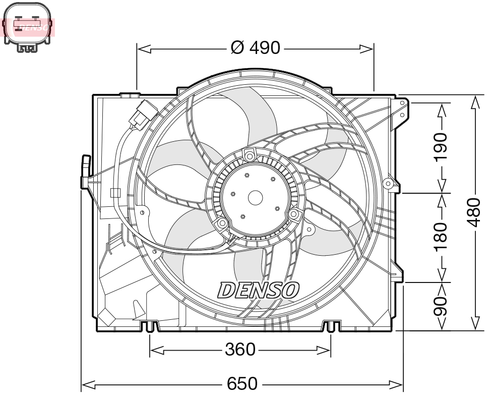 Ventilatorwiel-motorkoeling Denso DER05011